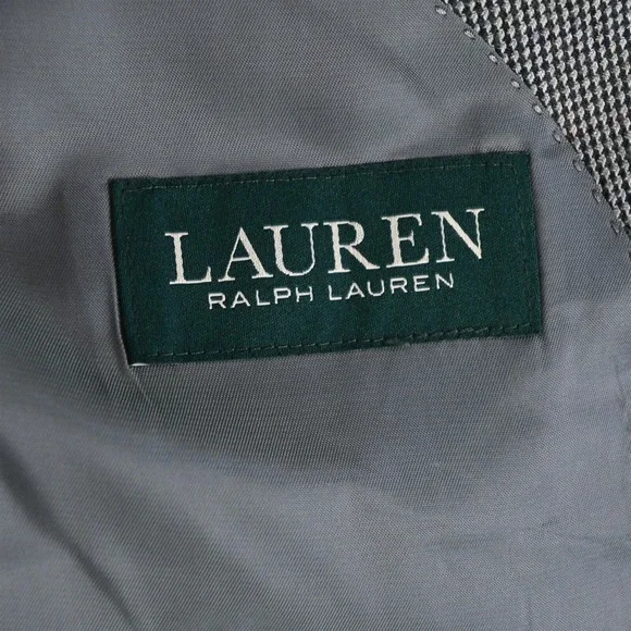 Lauren Ralph Lauren 46R Gray Nailshead Mens Blazer Sport Coat Jacket